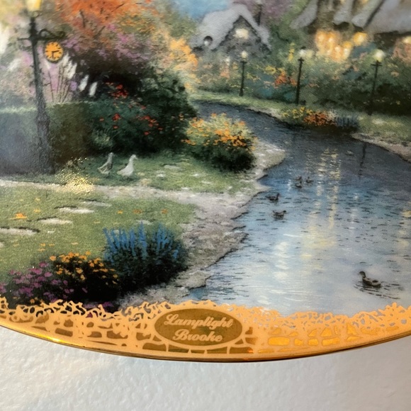 1994 Thomas Kinkade Plate “Lamplight Brooke” No. 6118 A. 1st issue in Coll. - Picture 2 of 11